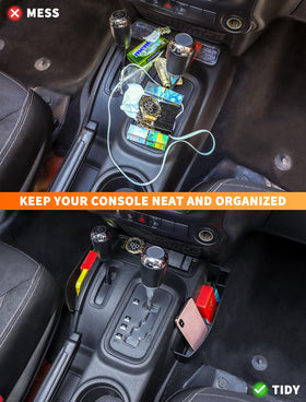 Savadicar GT-3 mounted in Jeep Wrangler console for easy reach