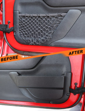Savadicar installed on driver door showing improved legroom and organized stowage