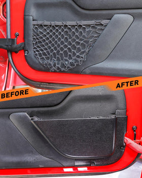 Savadicar passenger side installed pocket showing improved organization