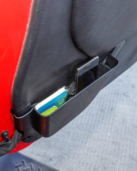 Savadicar pocket label and screw mounting holes showing secure installation