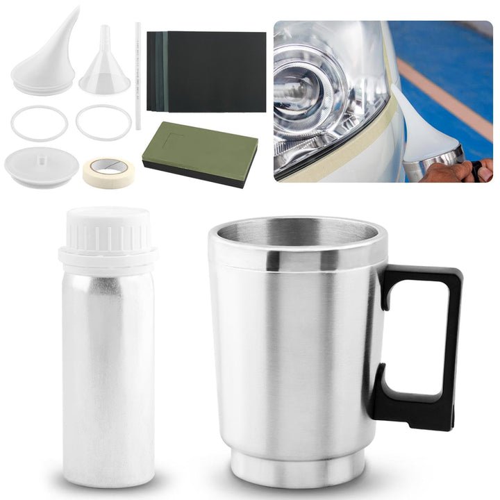 Saycker front packaging showing full restoration kit and included tools for easy DIY repairs