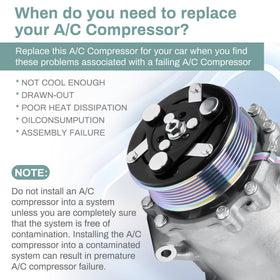 SAYNO compressor next to ruler showing scale and dimensions for correct fitment