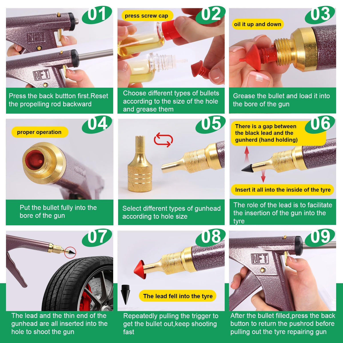 SBGGRL full tool layout showing all included pieces for roadside fixes