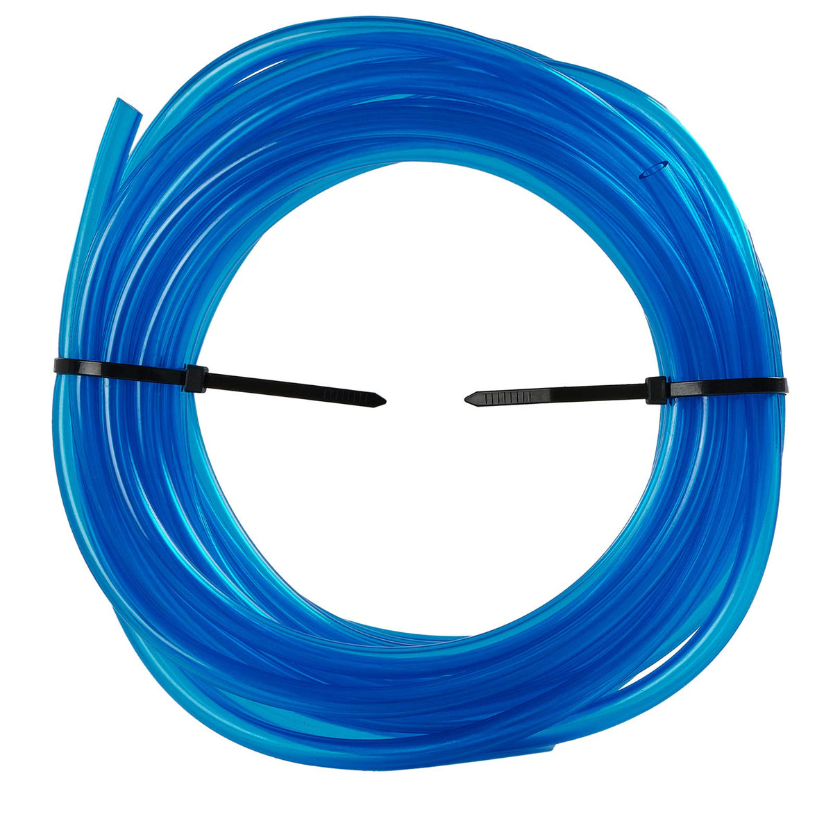 SBT clear blue fuel line roll front view shows length and ready-to-use convenience