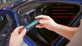 ScanGauge SG2 displayed in driving scene showing live gauges that improve fuel decisions