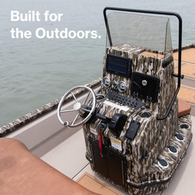 Scanstrut Active 15W rear cable pass-through showing watertight cable protection advantage