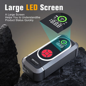 Scatach held in one hand to illustrate portable size and easy storage