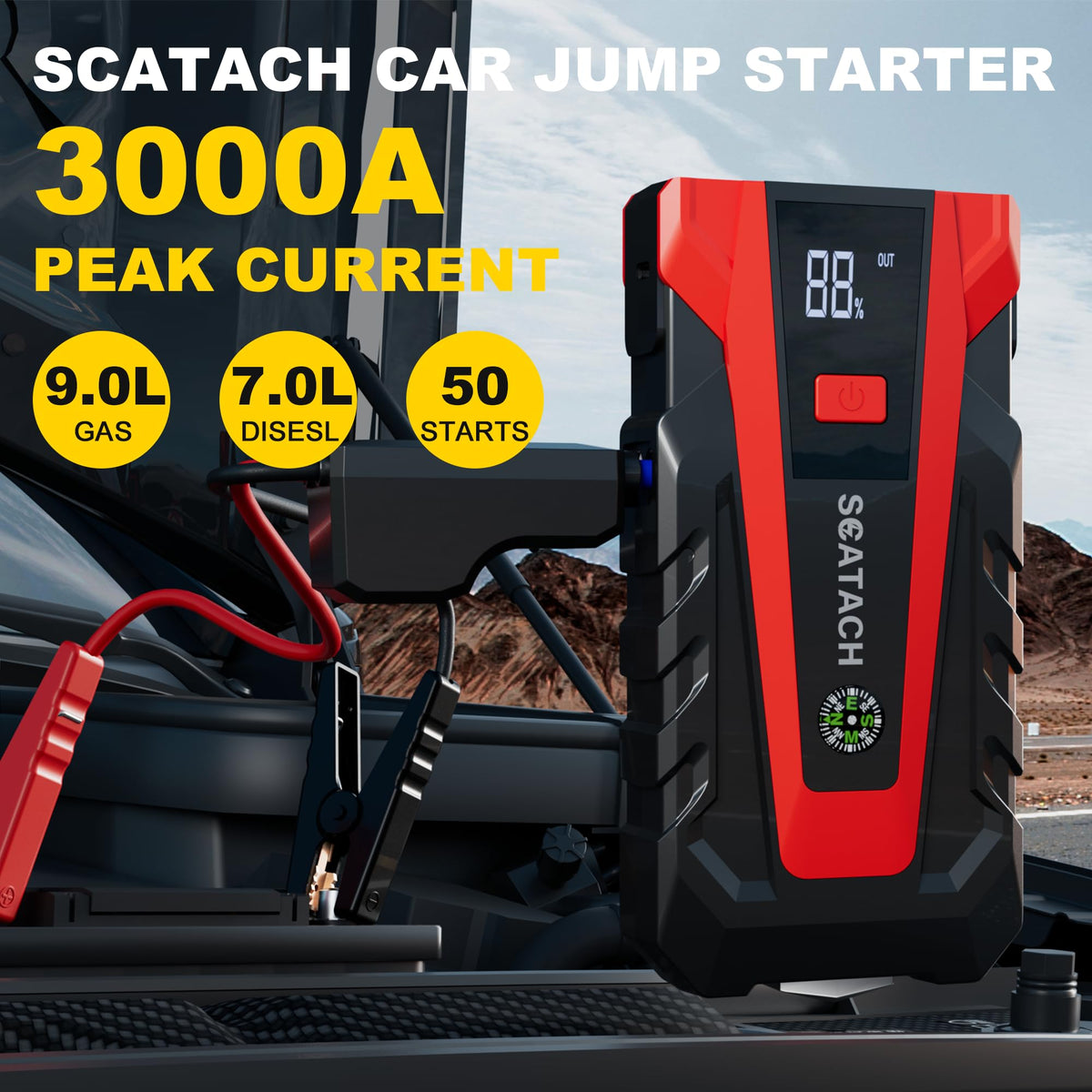 Scatach smart cable connection demonstrating safe spark-proof hookup benefit