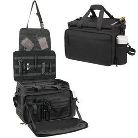 SCAVATA front-seat view showing compact organized duty bag and quick access