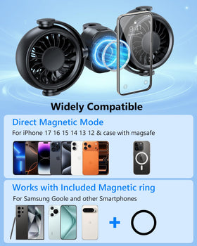 scenein mounted near a rear-facing baby car seat providing targeted cooling