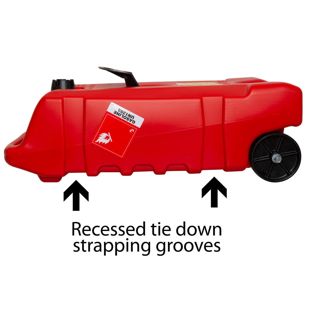 scepter caddy refueling a lawnmower demonstrating on-site convenience