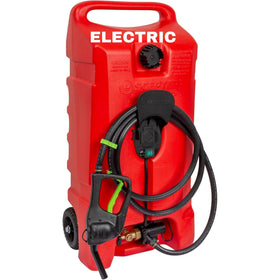 Scepter Flo 'N Go front view showing red tank and mobility, easy on-site refueling