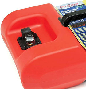 Scepter stowed under boat seat demonstrating space-saving benefit