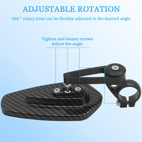 Scerymo mirror rotated to show 360-degree adjustment for optimal visibility