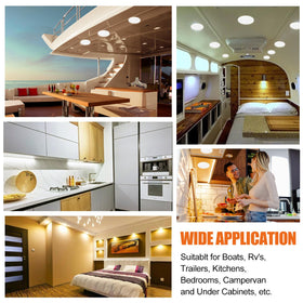 Scheinenda in a camper interior lifestyle scene showing improved ambient lighting
