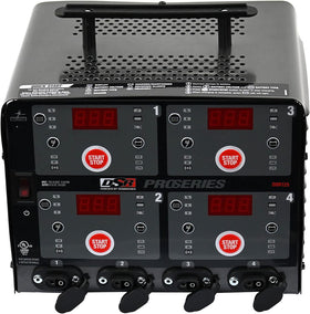 Schumacher DSR125 front panel showing controls and ports for quick setup and monitoring