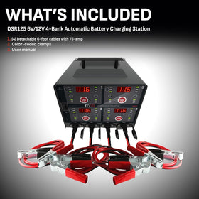 Schumacher DSR125 side vent and fan to cool internal components during extended use