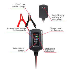 Schumacher LED status indicators detail for quick charging feedback