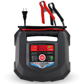 Schumacher SC1280 front panel showing controls and benefits of easy operation