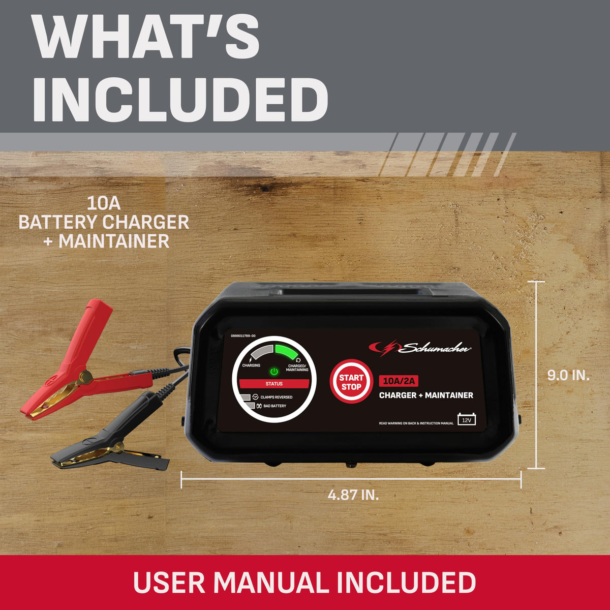 Schumacher control LEDs for desulfation mode showing battery restoration capability