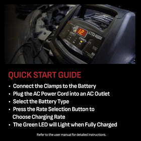 Schumacher SC1308 digital display and LEDs providing clear battery and mode feedback