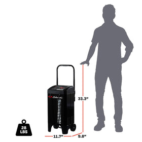 Schumacher SC1353 positioned next to vehicles in a workshop for practical garage use benefit