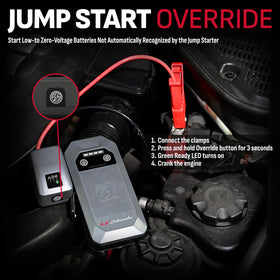 Schumacher SL1674 LED flashlight modes illuminated, providing visibility and safety