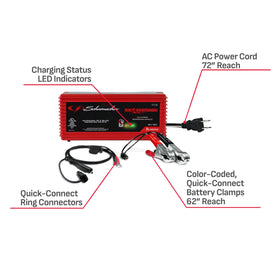 Schumacher SP1296 power cord and quick-connect plug detail for flexible installation and convenience