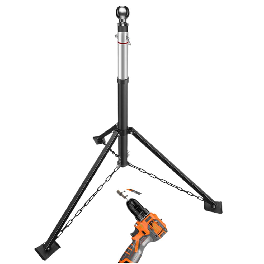 Schumaho front view of tripod stabilizer showing sturdy frame and quick setup benefit