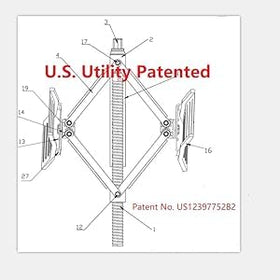 Schumaho chock next to ruler showing adjustable fit and sizing clarity