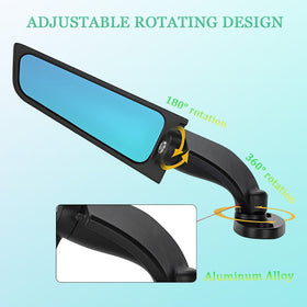 Scillky mirror mounted on Kawasaki Ninja 650 illustrating fit and visibility