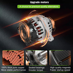 SCITOO alternator packaged with mounting hardware for straightforward install