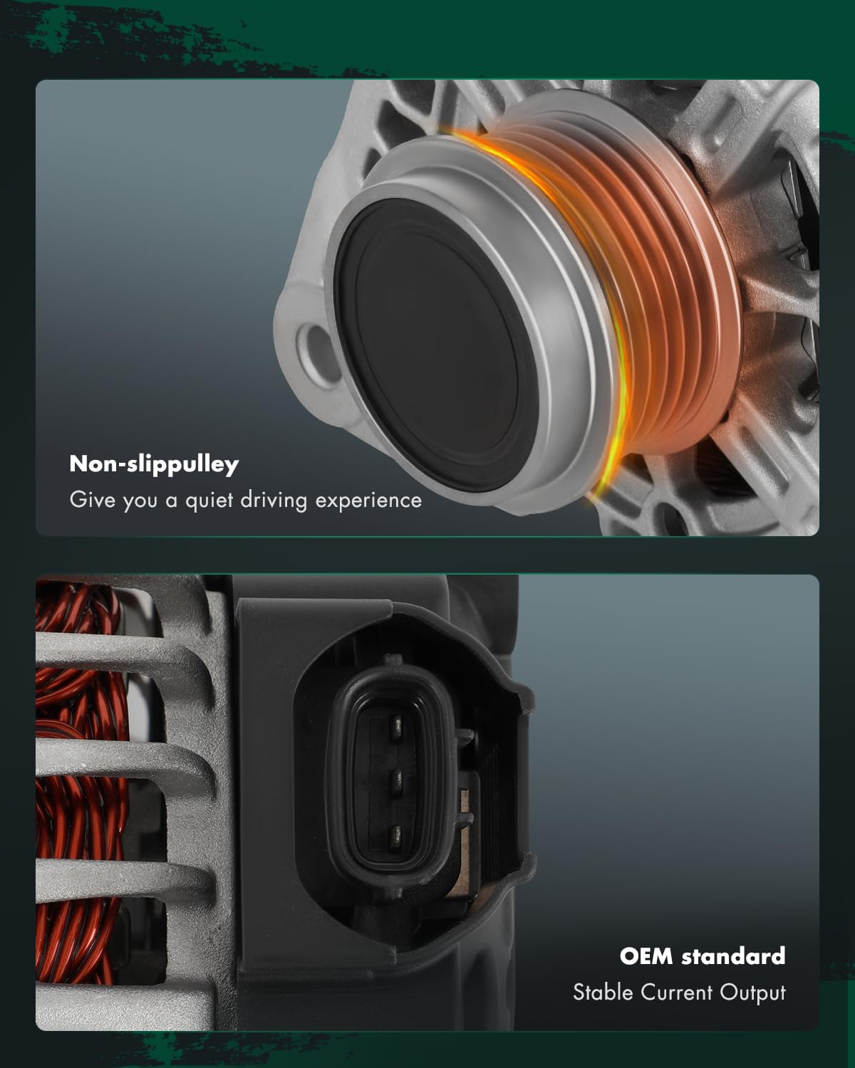 SCITOO alternator side profile showing compact design for tight engine bays
