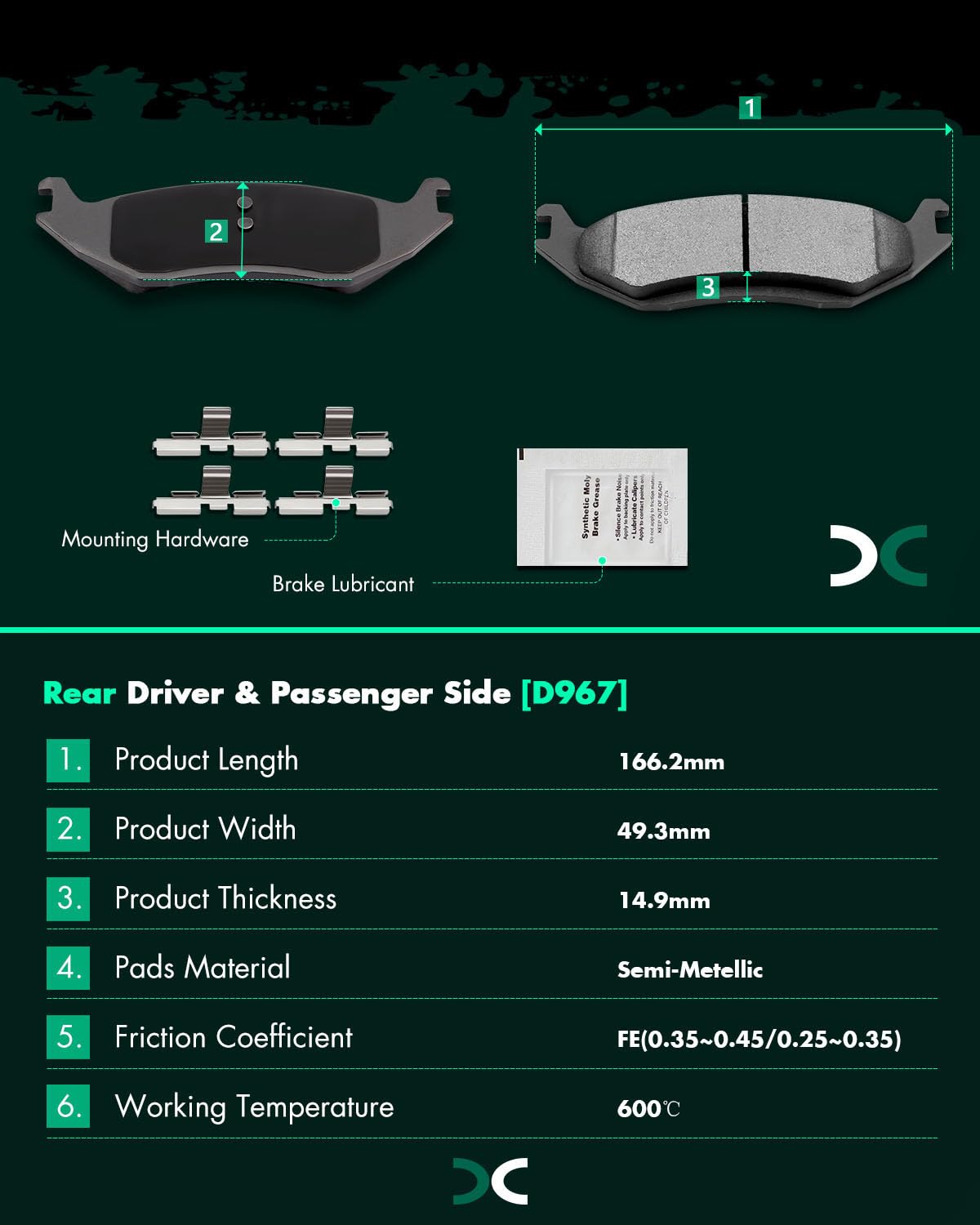 SCITOO pad backplate gasket detail demonstrating vibration absorption for reduced noise