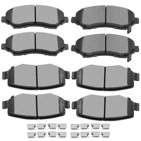 SCITOO ceramic brake pads kit front and rear packaging showing complete 8-piece set benefits