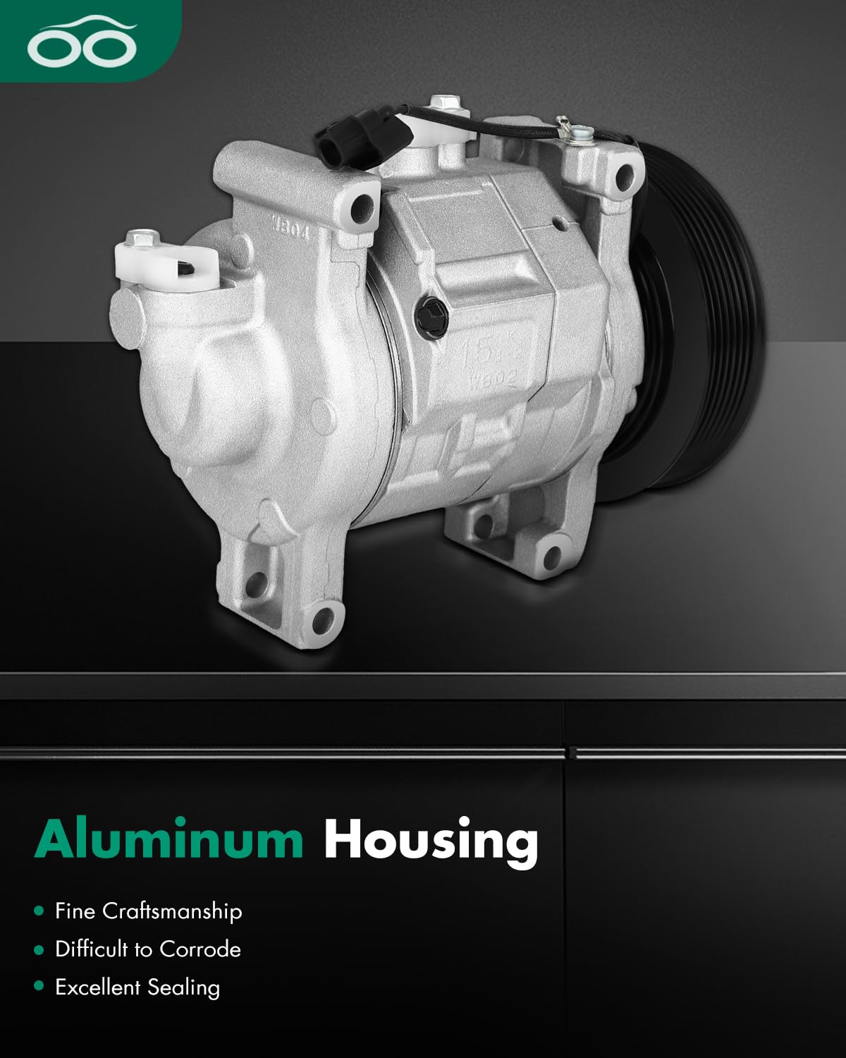 SCITOO compressor clutch detail highlighting included clutch for simpler installation