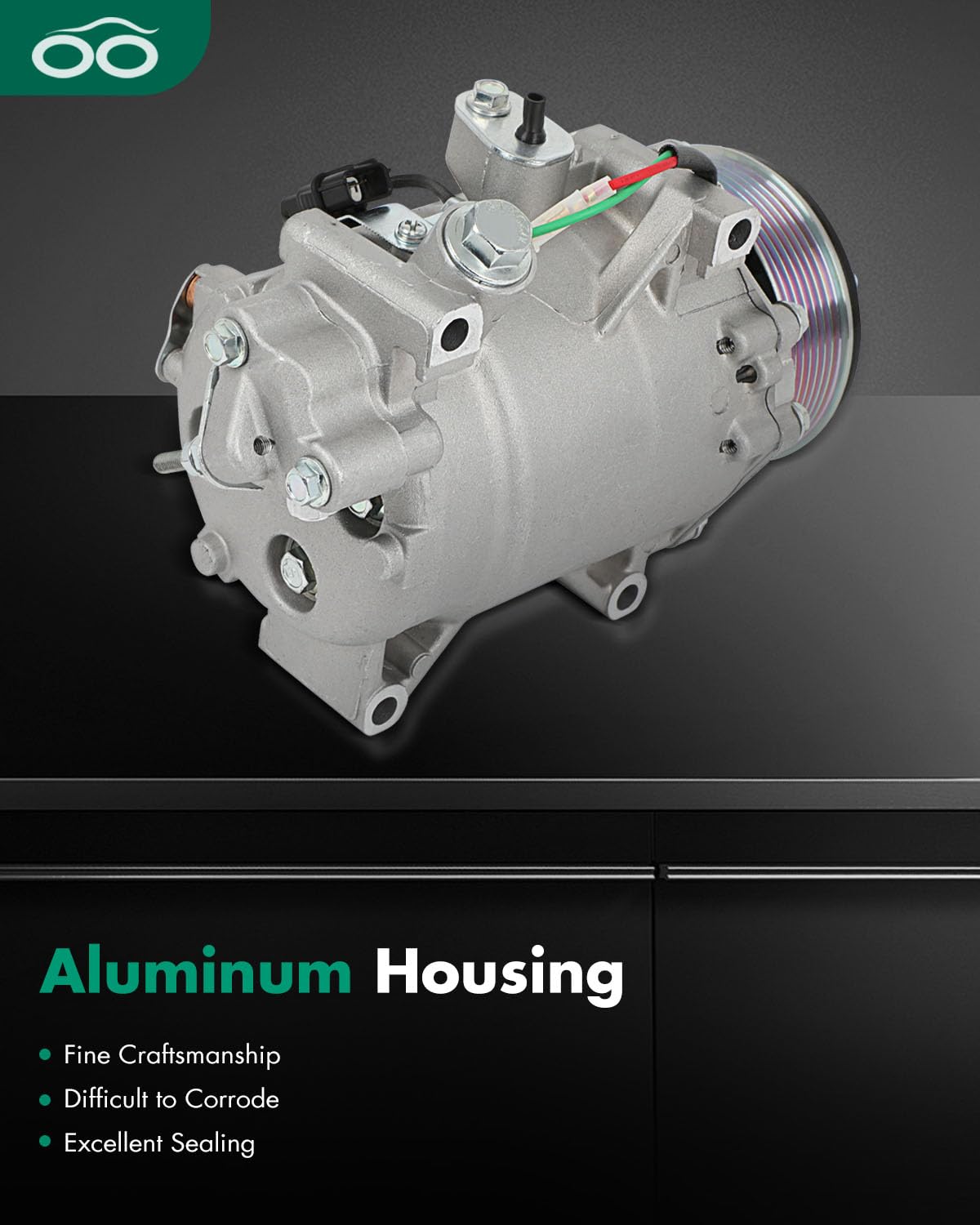 SCITOO clutch detail image highlighting clutch assembly for secure compressor engagement and quieter operation