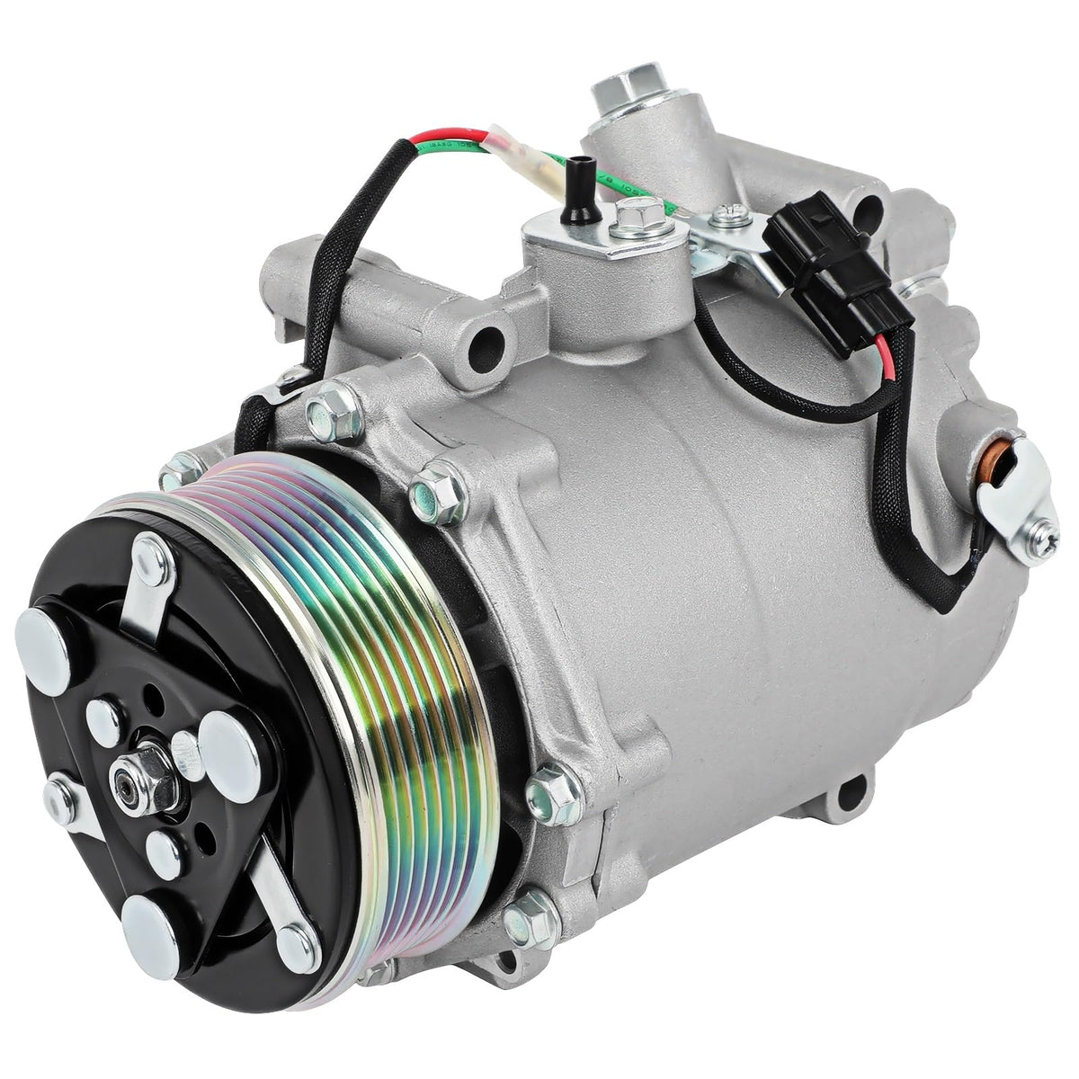 SCITOO compressor front assembly showing mounting points and fit for Acura TSX, ensures direct installation