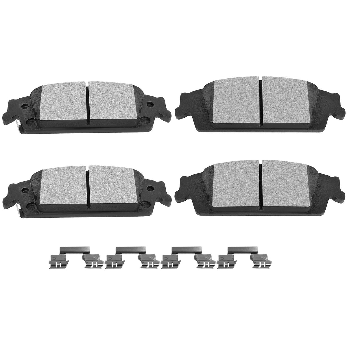 SCITOO D1707 front packaging showing complete rear pad set and labeling benefit reliable replacement