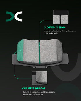 SCITOO close-up ceramic friction surface of D537 for quiet braking