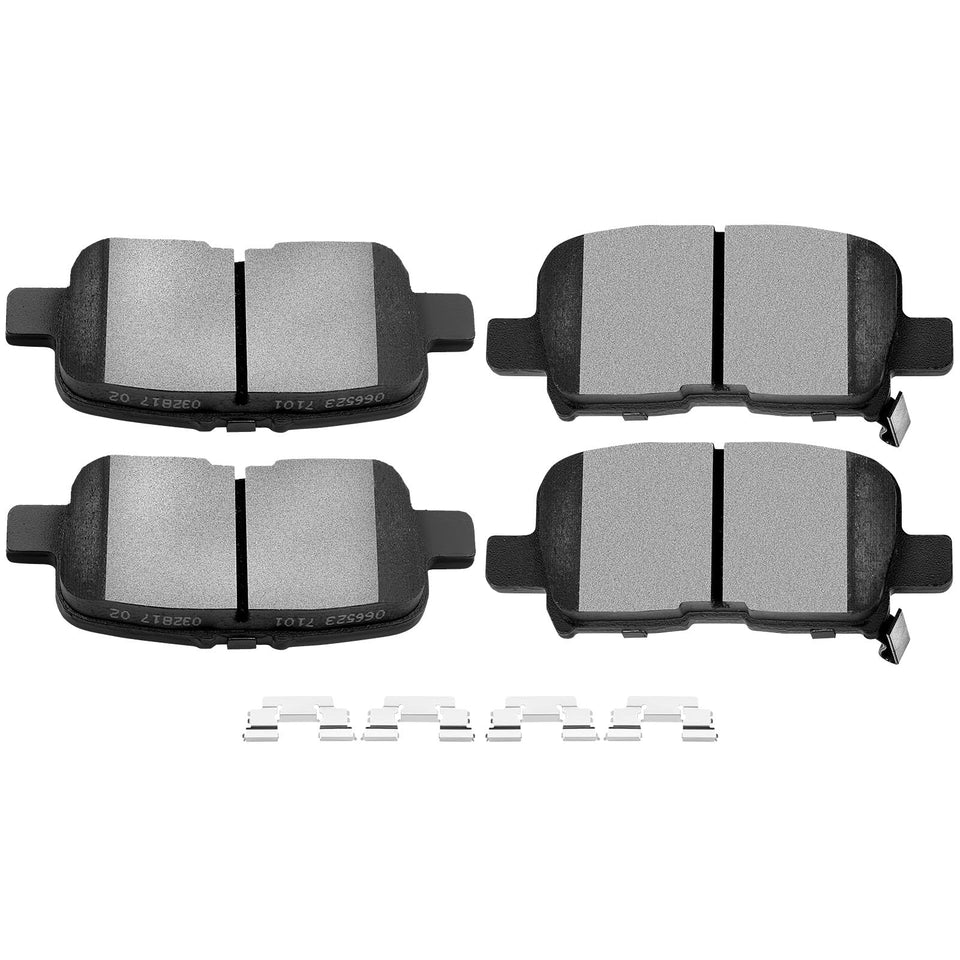 SCITOO D865 front packaging showing complete rear pad set and benefits