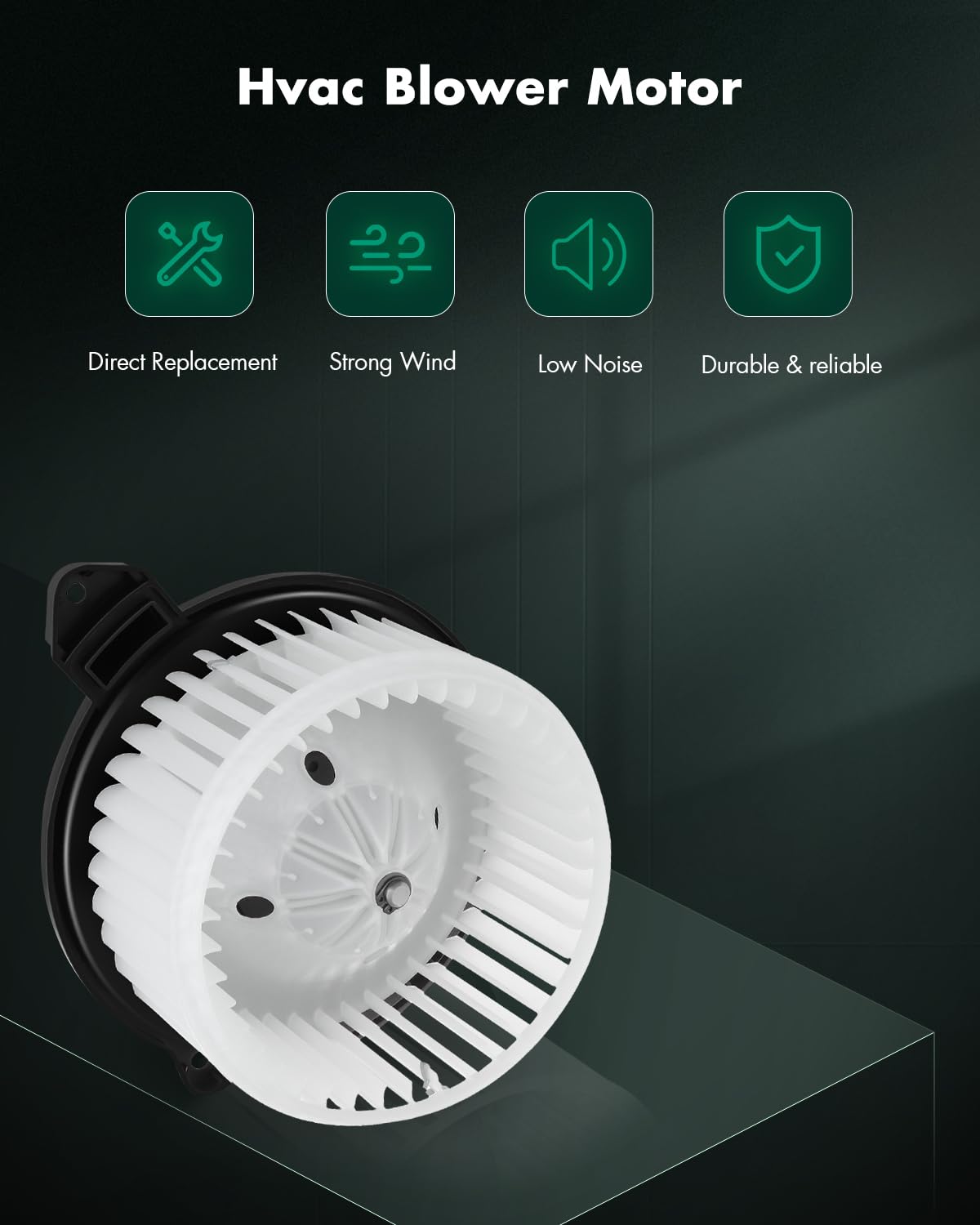 SCITOO fan cage close-up illustrating balanced blades for quiet operation
