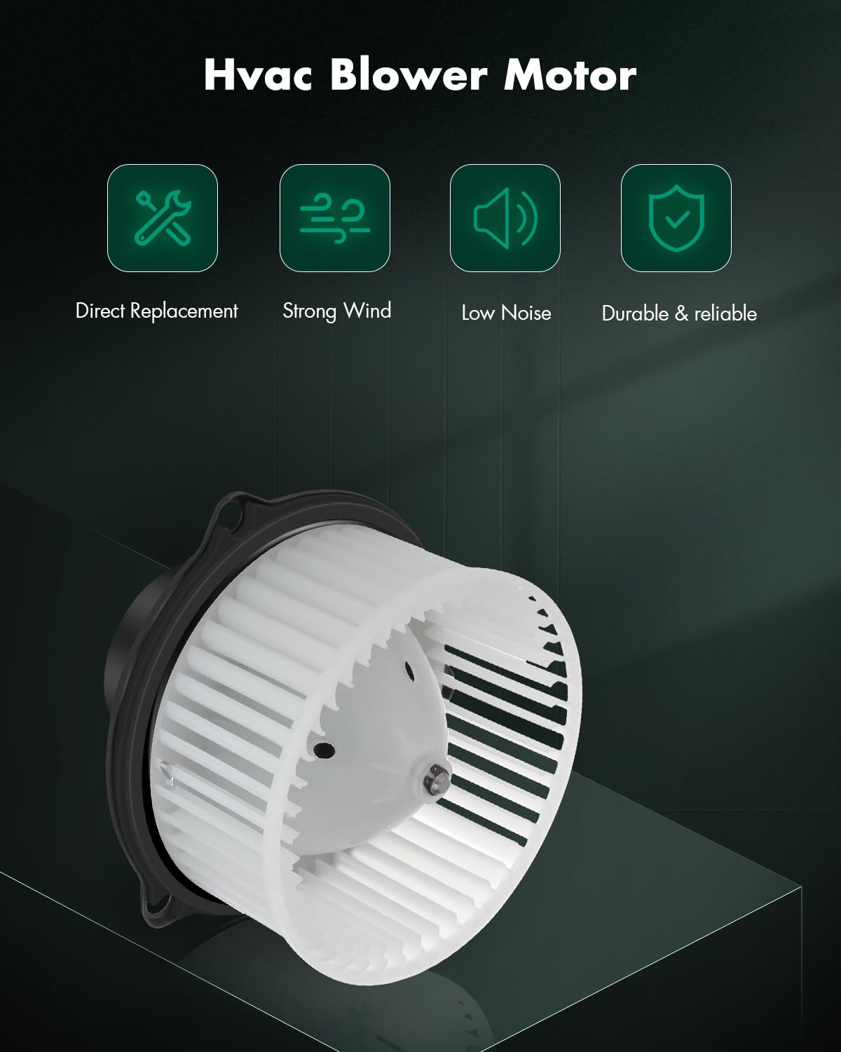 SCITOO fan cage close-up showing wheel blades, improves air circulation efficiency