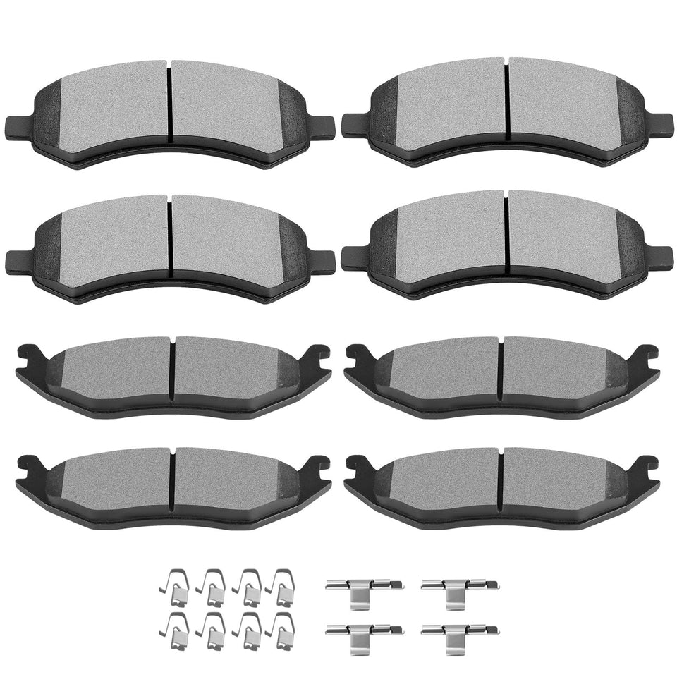 SCITOO front and rear brake pad packaging showing kit and contents for quick identification and fitment