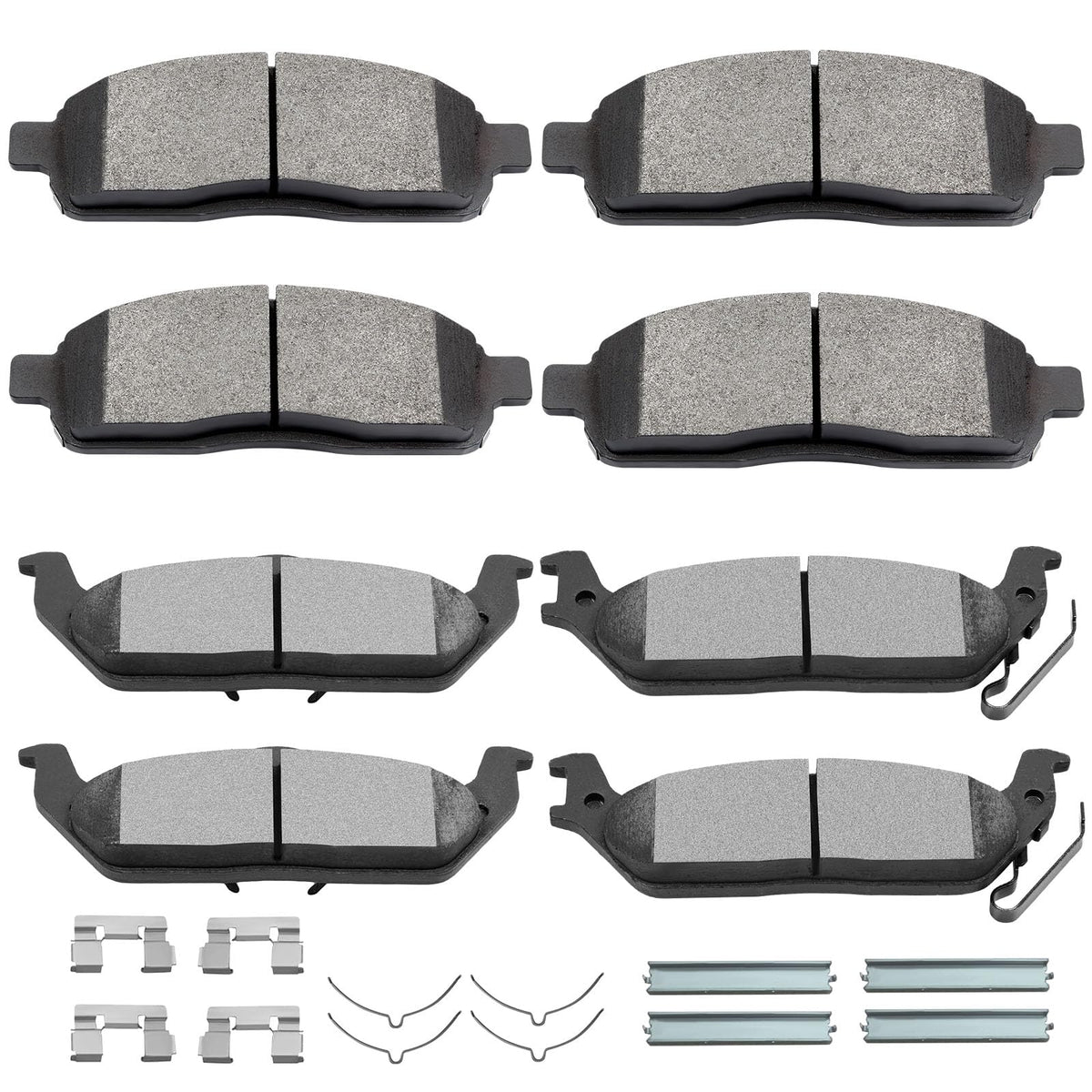 SCITOO front and rear pads in packaging showing ready-to-install convenience