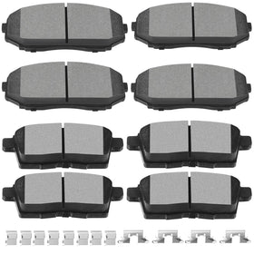 SCITOO front packaging view showing 8-piece ceramic brake pads and easy install benefit