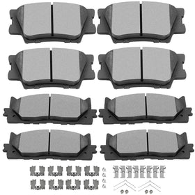 SCITOO front packaging showing full brake pad kit and fitment details, reduces installation guesswork