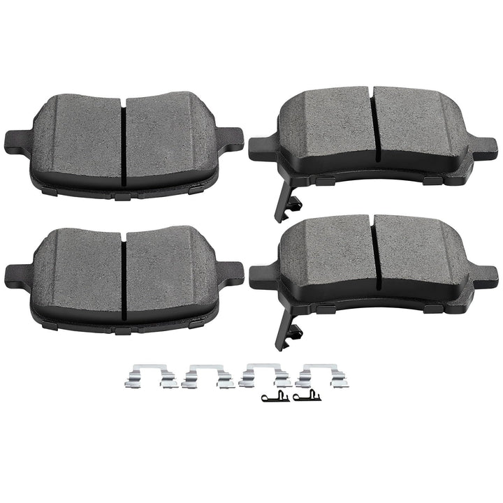 SCITOO front packaging showing 4pcs brake pads and fitment list for quick selection