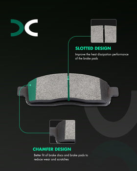 SCITOO front pad close-up showing semi-metallic friction for heat resistance