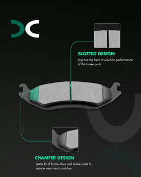 SCITOO front pad ceramic surface close-up highlighting smooth finish for quiet braking